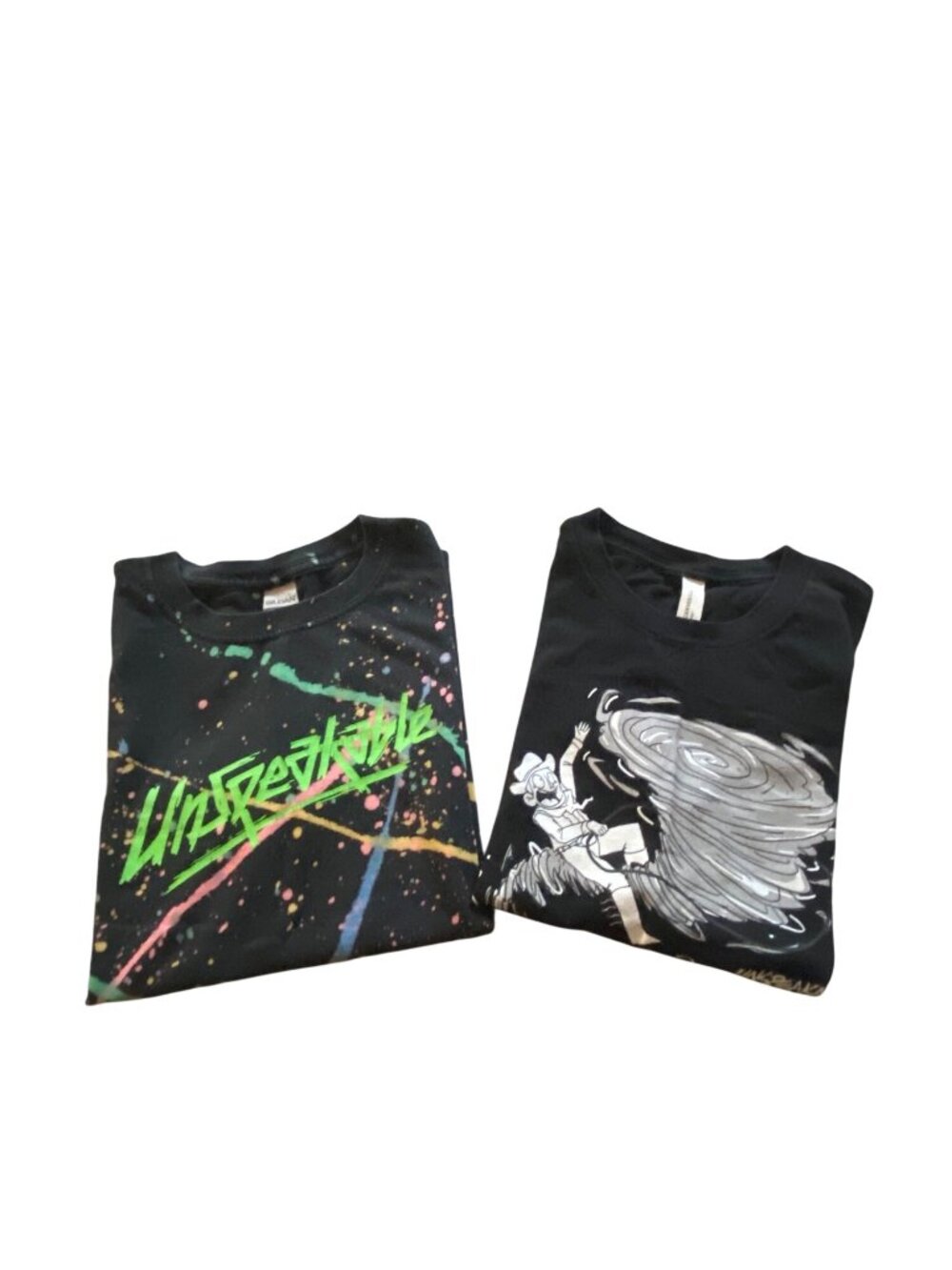 Unspeakable YouTube Boys Bundle of 2 Tee Shirts Black Size L Casual Play Fun